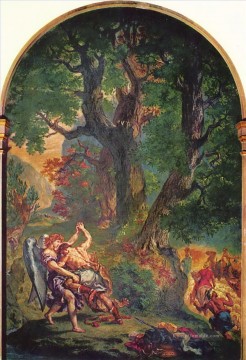  Engel Malerei - jacob s Kampf mit dem Engel 1861 Eugene Delacroix